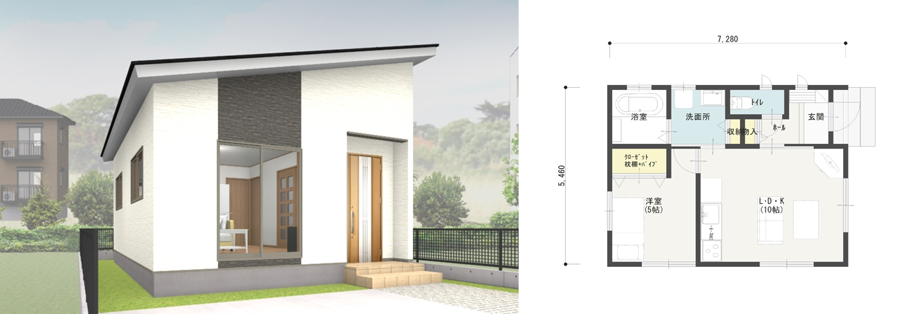 狭小住宅12坪プラン（PLAN-01）