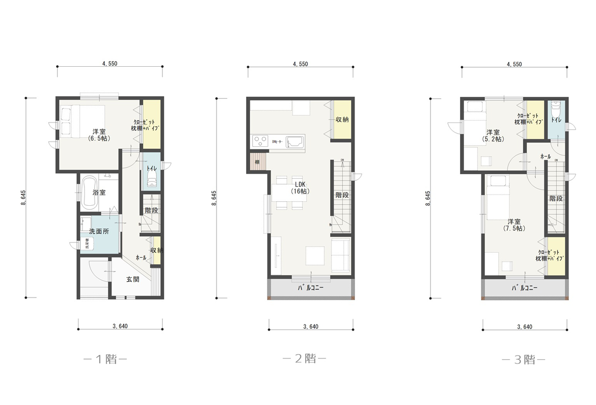 狭小住宅31坪プラン（PLAN-26）間取り