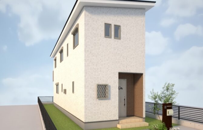 狭小２階建て薄場モデルハウス１号棟